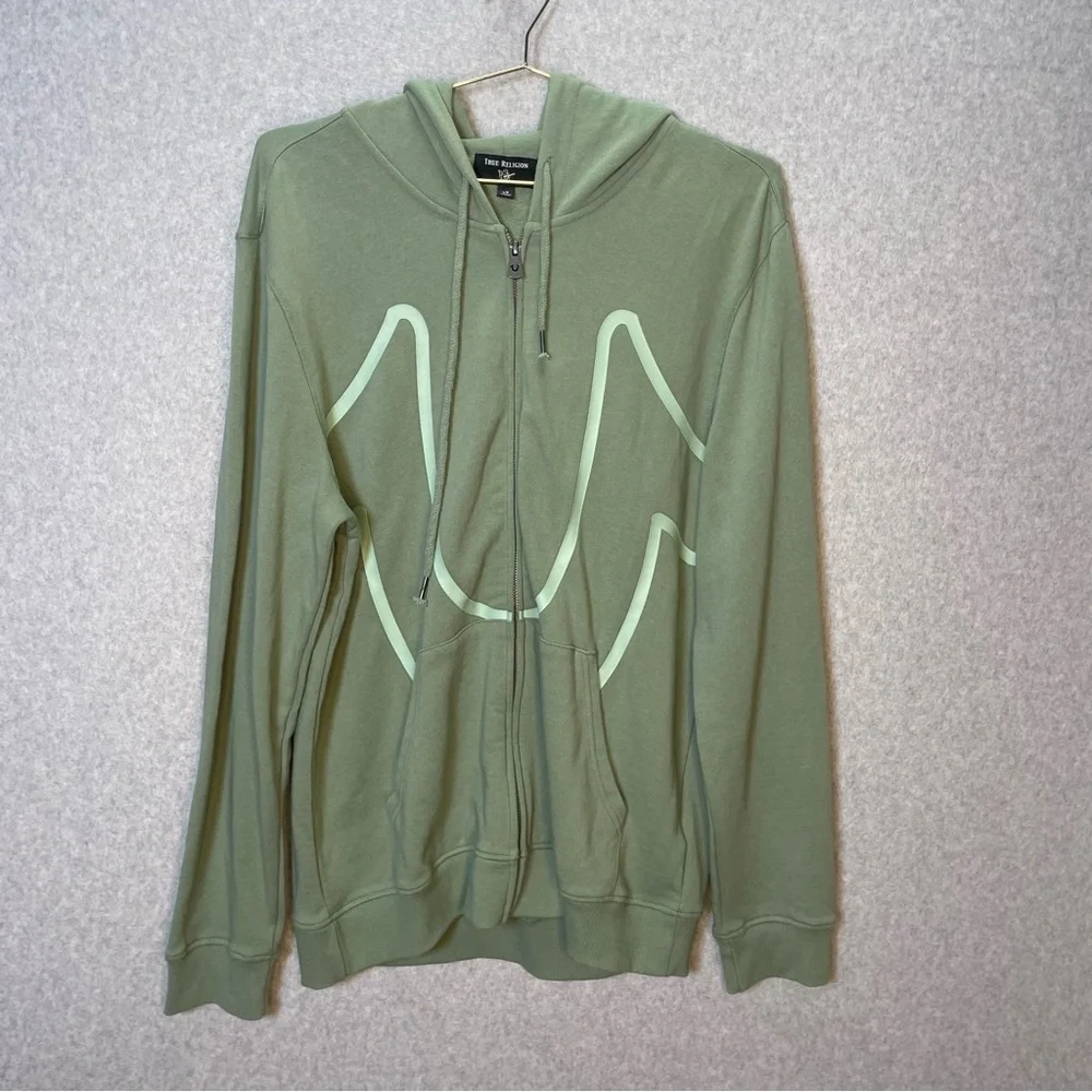 True Religion Big Horse Shoe Zip Up Hoodie Jacket